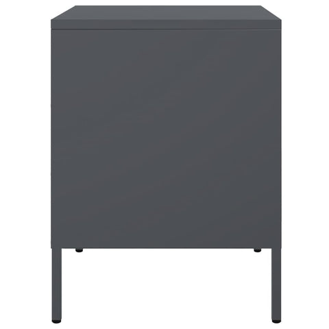 vidaXL Bedside Cabinets 2 pcs Anthracite 36x39x50.5 cm Steel