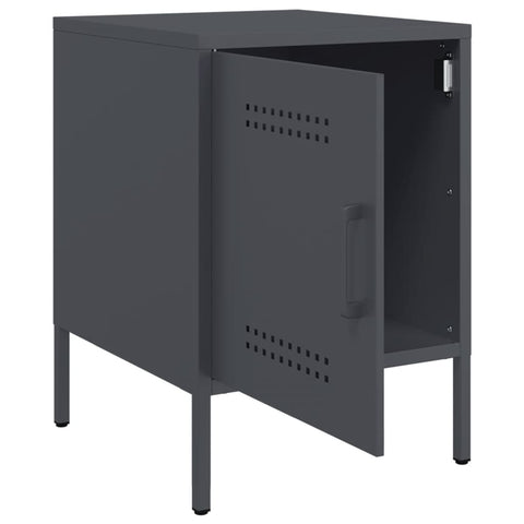 vidaXL Bedside Cabinets 2 pcs Anthracite 36x39x50.5 cm Steel
