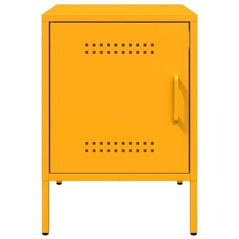 vidaXL Bedside Cabinets 2 pcs Mustard Yellow 36x39x50.5 cm Steel