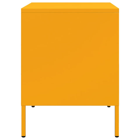 vidaXL Bedside Cabinets 2 pcs Mustard Yellow 36x39x50.5 cm Steel