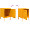 vidaXL Bedside Cabinets 2 pcs Mustard Yellow 36x39x50.5 cm Steel