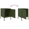 vidaXL Bedside Cabinet Olive Green 36x39x50.5 cm Steel