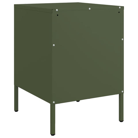 vidaXL Bedside Cabinets 2 pcs Olive Green 36x39x50.5 cm Steel