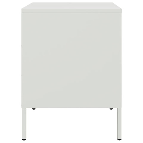 vidaXL Bedside Cabinet White 36x39x50.5 cm Steel