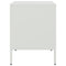 vidaXL Bedside Cabinet White 36x39x50.5 cm Steel