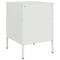 vidaXL Bedside Cabinet White 36x39x50.5 cm Steel
