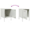 vidaXL Bedside Cabinet White 36x39x50.5 cm Steel