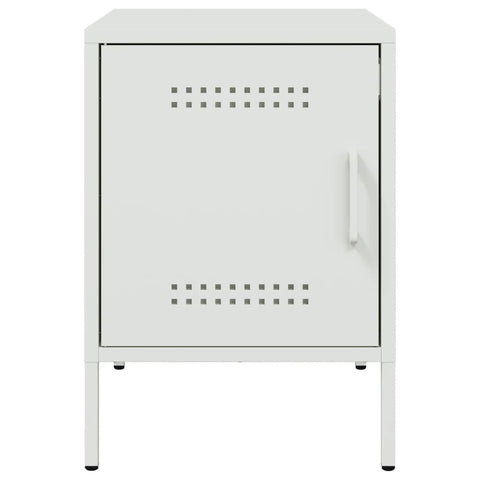 vidaXL Bedside Cabinets 2 pcs White 36x39x50.5 cm Steel