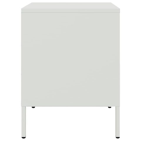 vidaXL Bedside Cabinets 2 pcs White 36x39x50.5 cm Steel