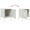 vidaXL Bedside Cabinets 2 pcs White 36x39x50.5 cm Steel