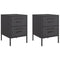 vidaXL Bedside Cabinets 2 pcs Black 36x39x50.5 cm Steel