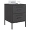 vidaXL Bedside Cabinets 2 pcs Black 36x39x50.5 cm Steel