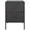 vidaXL Bedside Cabinets 2 pcs Black 36x39x50.5 cm Steel