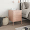 vidaXL Bedside Cabinet Pink 36x39x50.5 cm Steel