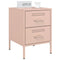 vidaXL Bedside Cabinet Pink 36x39x50.5 cm Steel