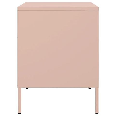 vidaXL Bedside Cabinet Pink 36x39x50.5 cm Steel