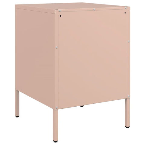 vidaXL Bedside Cabinet Pink 36x39x50.5 cm Steel