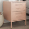 vidaXL Bedside Cabinet Pink 36x39x50.5 cm Steel
