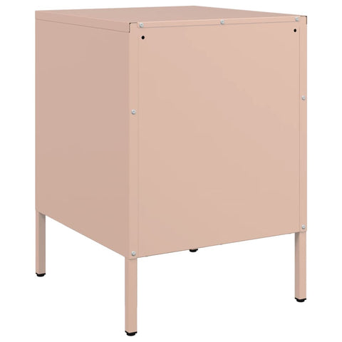 vidaXL Bedside Cabinets 2 pcs Pink 36x39x50.5 cm Steel