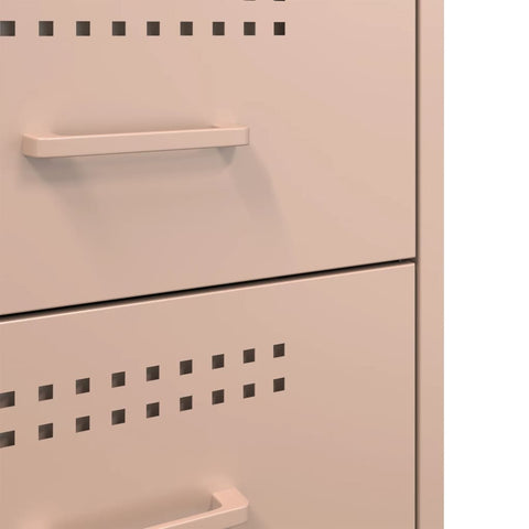 vidaXL Bedside Cabinets 2 pcs Pink 36x39x50.5 cm Steel