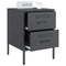 vidaXL Bedside Cabinets 2 pcs Anthracite 36x39x50.5 cm Steel