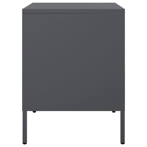 vidaXL Bedside Cabinets 2 pcs Anthracite 36x39x50.5 cm Steel