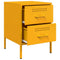 vidaXL Bedside Cabinet Mustard Yellow 36x39x50.5 cm Steel