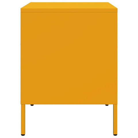 vidaXL Bedside Cabinets 2 pcs Mustard Yellow 36x39x50.5 cm Steel