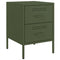 vidaXL Bedside Cabinet Olive Green 36x39x50.5 cm Steel