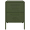 vidaXL Bedside Cabinet Olive Green 36x39x50.5 cm Steel