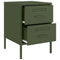vidaXL Bedside Cabinet Olive Green 36x39x50.5 cm Steel