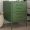 vidaXL Bedside Cabinet Olive Green 36x39x50.5 cm Steel