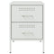 vidaXL Bedside Cabinet White 36x39x50.5 cm Steel