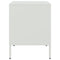 vidaXL Bedside Cabinet White 36x39x50.5 cm Steel