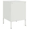 vidaXL Bedside Cabinet White 36x39x50.5 cm Steel