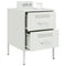 vidaXL Bedside Cabinets 2 pcs White 36x39x50.5 cm Steel