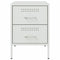vidaXL Bedside Cabinets 2 pcs White 36x39x50.5 cm Steel