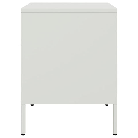 vidaXL Bedside Cabinets 2 pcs White 36x39x50.5 cm Steel