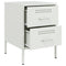 vidaXL Bedside Cabinets 2 pcs White 36x39x50.5 cm Steel