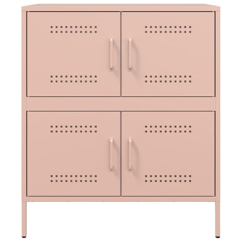 vidaXL Sideboard Pink 68x39x79 cm Steel