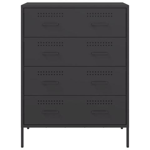 vidaXL Sideboard Black 68x39x89 cm Steel