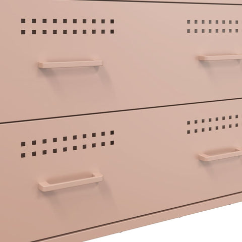 vidaXL Sideboard Pink 68x39x89 cm Steel