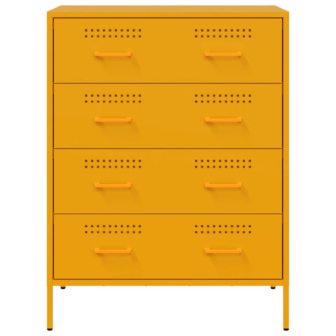vidaXL Sideboard Mustard Yellow 68x39x89 cm Steel