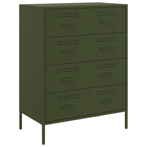 vidaXL Sideboard Olive Green 68x39x89 cm Steel