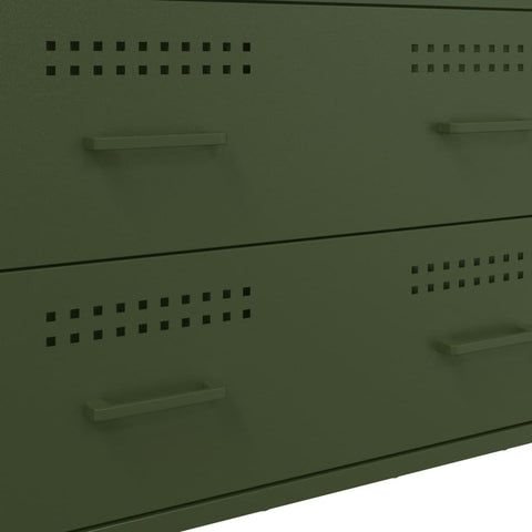 vidaXL Sideboard Olive Green 68x39x89 cm Steel