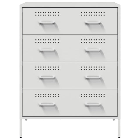 vidaXL Sideboard White 68x39x89 cm Steel