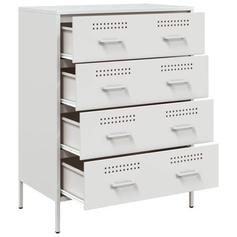 vidaXL Sideboard White 68x39x89 cm Steel