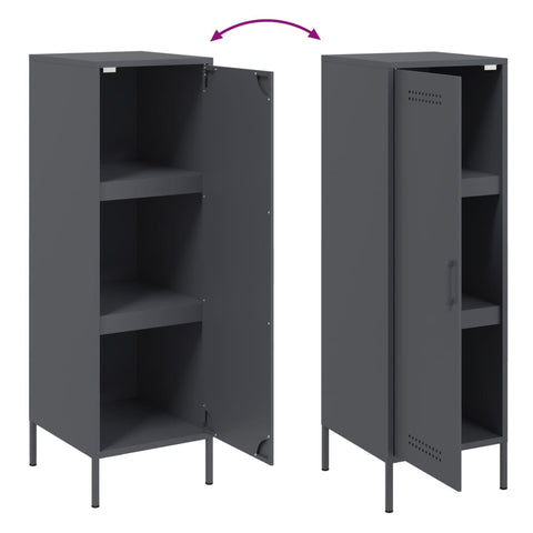 vidaXL Highboard Anthracite 36x39x113 cm Steel