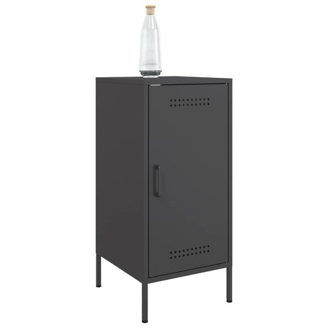 vidaXL Sideboards 2 pcs Black 36x39x79 cm Steel
