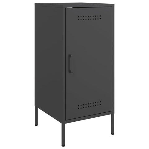 vidaXL Sideboards 2 pcs Black 36x39x79 cm Steel
